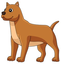 Pitbull Dog Coloring Cartoon Clipart