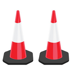 Road Cones On A White Background