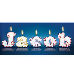 Jacob Written With Burning Candles