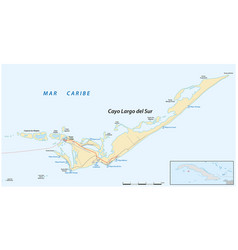 Map Of The Cuban Island Cayo Largo Del Sur