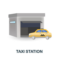 Taxi Station Icon 3d From Small Business