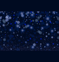 Blue Bokeh Background Christmas Glowing Lights