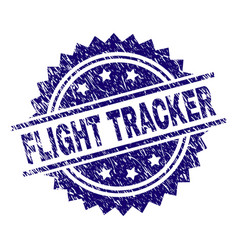 Grunge Textured Flight Tracker Stamp Seal