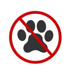 No Pets Allowed Icon Domestic Animals Ban Zone