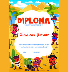 Kids Diploma Cartoon Micronutrients Pirates