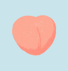 Colorful Hand Drawn Peach Fruit