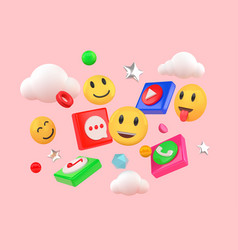 Social Media Icons 3d Emoji For Digital Internet