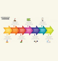 Timeline Infographic Road Map With Businessicons