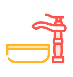 Wash Faucet Water Color Icon