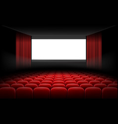 Set of cartoon banners with a cinema hall Vector Image