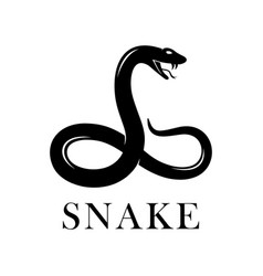 Black Snake Flat Style Logo