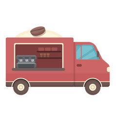 Food Truck Icon Cartoon Street Coffee