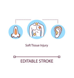 Soft Tissue Injury Muscle Trauma Concept Icon