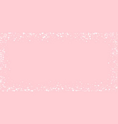 White Hearts Scattered On Pink Background