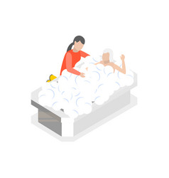 3d Isometric Flat Of Elderly