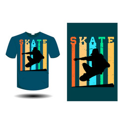 Skate Mockup T Shirt Retro Vintage Design