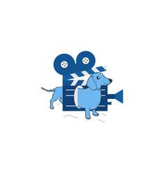 Blue Dog Entertainment Film Studio Mascot Logo