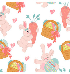 Easter Seamless Pattern Background With Adorable