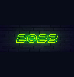 Happy New Year 2023 Neon Signs Logo Emblem