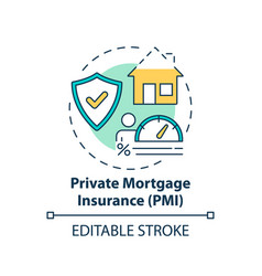 Private Mortgage Insurance Concept Icon