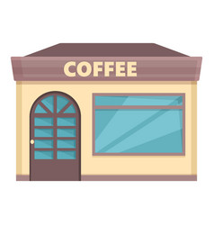 Coffee Shop Icon Cartoon Street Market