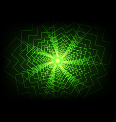 Whirlpool Green Geometric Light Wave Spiral