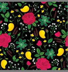 Mango And Roses Pattern