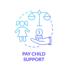 Pay Child Support Blue Gradient Concept Icon