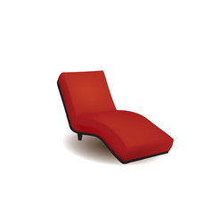 Red Sofa Chair On White Background