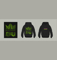 Acid Rave Print Hoodie Mockup Trendy Sweatshirt