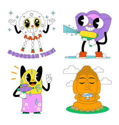 Acid Songkran Stickers Set