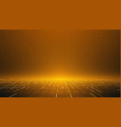 Golden Color Binary Code Background