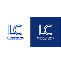 Letter Lc Line Monogram Logo Suitable