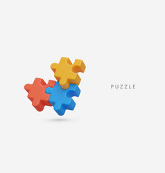 Realistic Puzzle Of Colored Pieces Children Toy