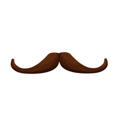 Funny Mexico Moustache In Cartoon Style Isolated