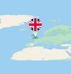 Map Of United Kingdom With The Flag Cartographic