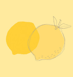 Yellow Lemon Cute Fruit Copy Space