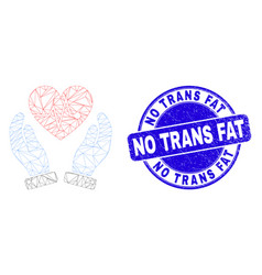 Blue Scratched No Trans Fat Stamp Seal And Web