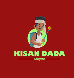 Kisan Dada Mascot Logo