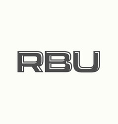 Unique Letter Word Rbu Sans Serif Font 3d Shadow