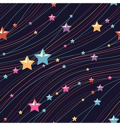 Stars background golden seamless pattern starry Vector Image