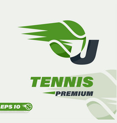 Tennis Ball Alphabet U Logo