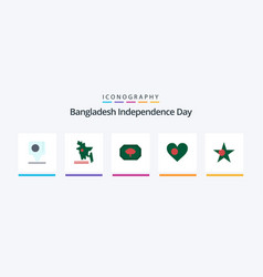 Bangladesh Independence Day Flat 5 Icon Pack