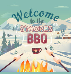 Smores Winter Bbq Welcome Poster