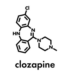 Clozapine Atypical Antipsychotic Drug Molecule