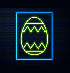 Glowing Neon Line Easter Egg Icon Isolated