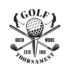 Golf Sport Club Emblem With Skull In Hat