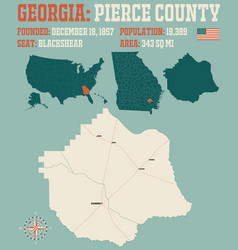 Map Pierce County In Georgia