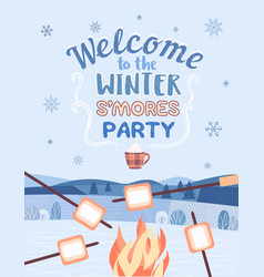 Smores Winter Party Welcome Poster