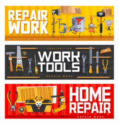 Cartoon Repair Diy Work Tools Handyman Banners